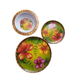 Melamine Dish Ware 18 Pieces 6 dinner plates, 6 salad plates,6 bowls